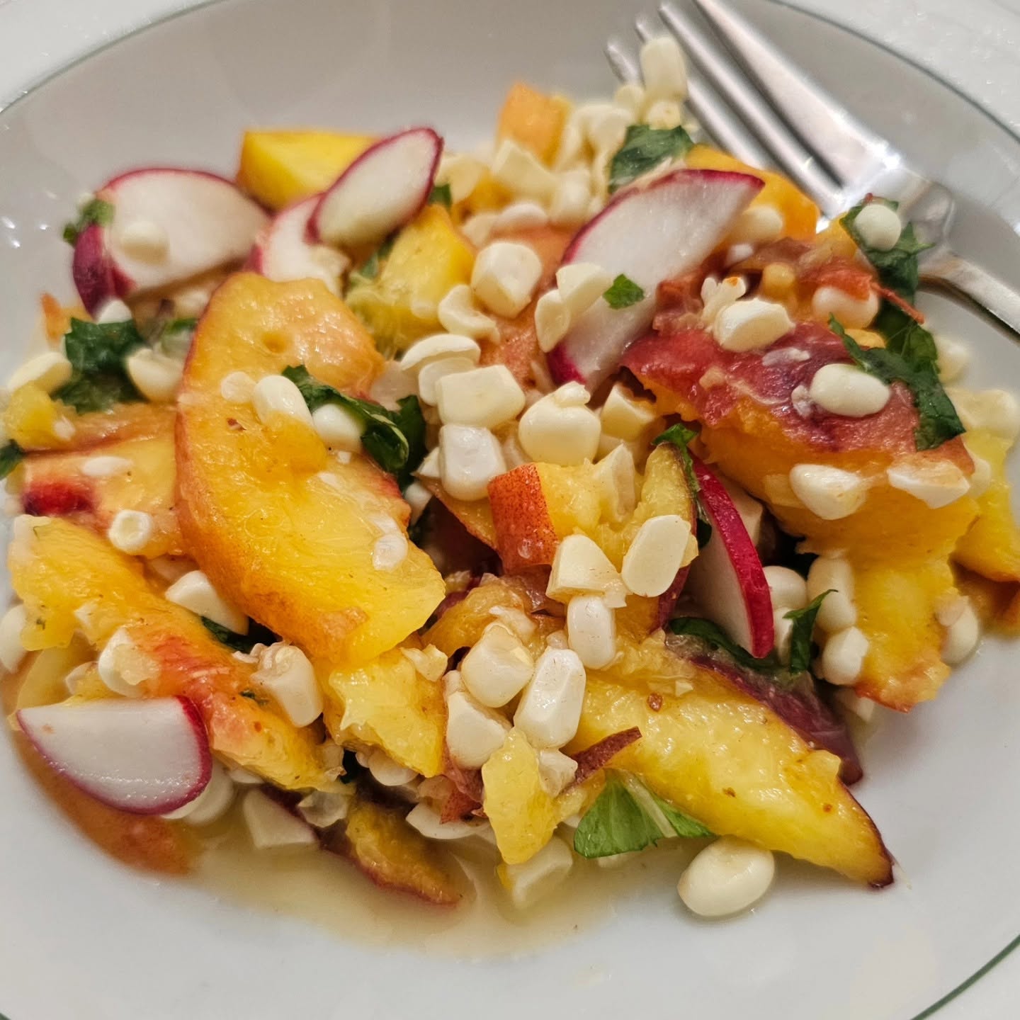 Peach and Corn Salad